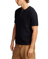 Lucky Brand Men's Short Sleeve Henley Sweater