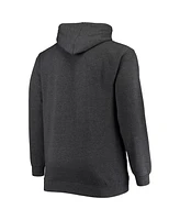 Men's Big and Tall Heathered Charcoal Philadelphia Eagles Practice Pullover Hoodie