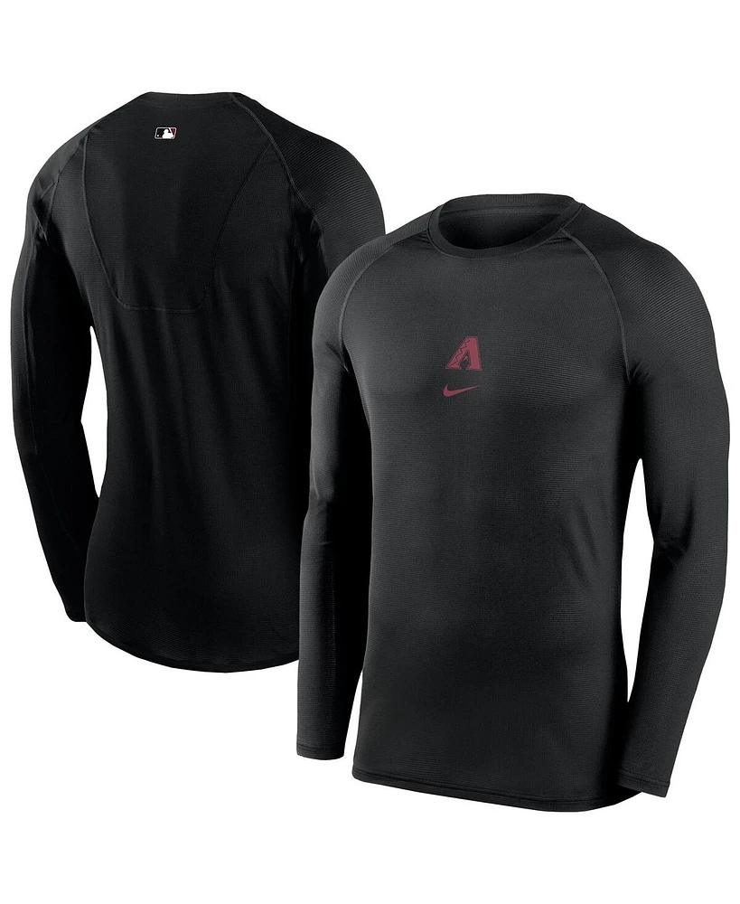 Nike Men's Black Arizona Diamondbacks Authentic Collection Raglan Long Sleeve T-Shirt