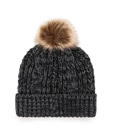 '47 Brand Women's Black Carolina Panthers Meeko Cuffed with Pom Knit Hat