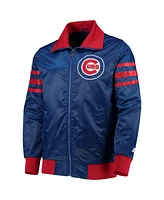 Men's Starter Royal Chicago Cubs The Captain Ii Full-Zip Varsity Jacket