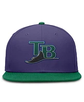 Nike Men's Purple/Green Tampa Bay Rays True Primetime Two-Tone Performance Fitted Hat