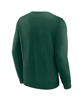 Fanatics Men's Green Athletics Focus Fleece Pullover Sweatshirt