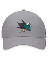 Fanatics Men's Gray San Jose Sharks Extra Time Adjustable Hat