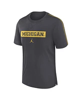 Jordan Men's Anthracite Michigan Wolverines 2024 Sideline Player Performance Tri-Blend T-Shirt