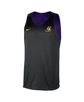 Nike Men's Purple/Black Los Angeles Lakers Courtside Reversible Mesh Practice Jersey