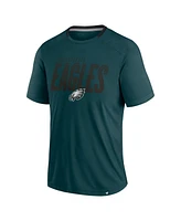 Fanatics Men's Midnight Green Philadelphia Eagles Defender Fade Slant T-Shirt