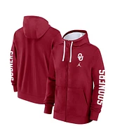 Jordan Men's Crimson Oklahoma Sooners Primetime Primary Mascot Full-Zip Hoodie