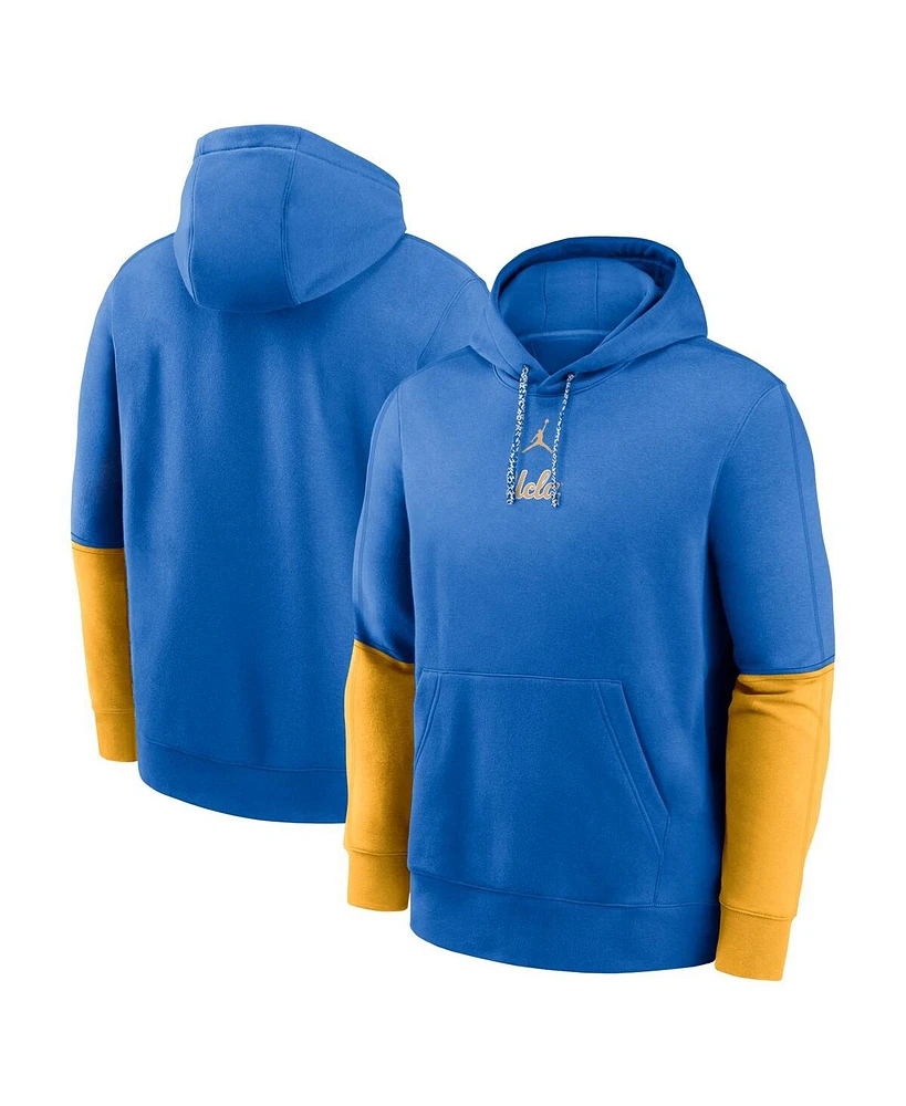 Jordan Men's Blue/Gold Ucla Bruins 2024 Sideline Club Pullover Hoodie