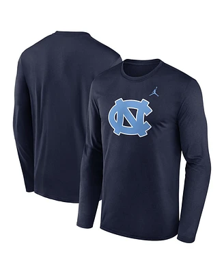 Jordan Men's Navy North Carolina Tar Heels Primetime Primary Legend Long Sleeve T-Shirt