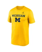 Jordan Men's Maize Michigan Wolverines Lockup Legend Performance T-Shirt