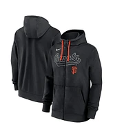 Nike Men's Black San Francisco Giants Knockout Script Full-Zip Hoodie