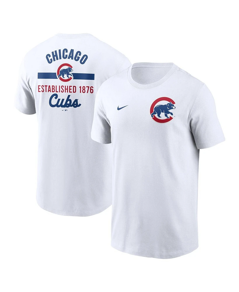 Nike Men's White Chicago Cubs 2-Hit T-Shirt