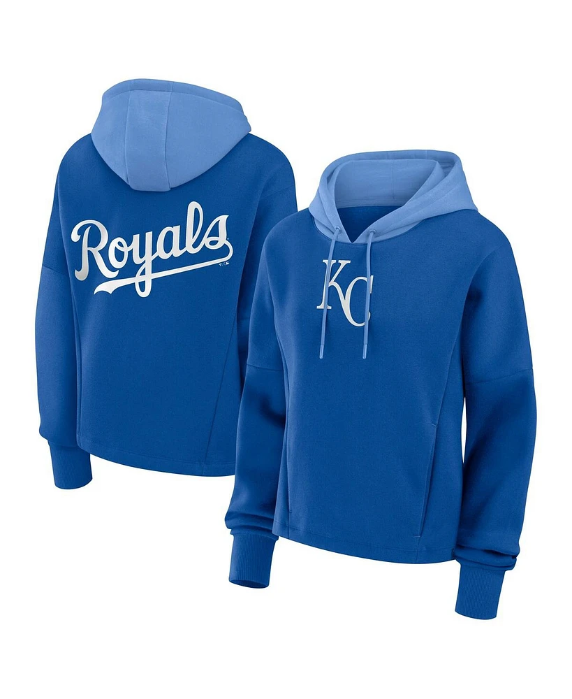 Fanatics Women's Royal Kansas City Royals Oversized High Hip Legacy Fleece Pullover Hoodie