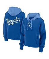 Fanatics Women's Royal Kansas City Royals Oversized High Hip Legacy Fleece Pullover Hoodie