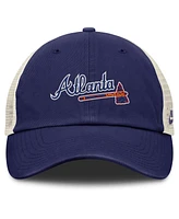 Nike Men's Navy/Natural Atlanta Braves Cooperstown Collection Club Trucker Adjustable Hat