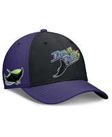 Nike Men's Purple/Black Tampa Bay Rays Rise Swoosh Performance Flex Hat