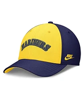 Nike Men's Navy/Gold Seattle Mariners Rise Swoosh Performance Flex Hat