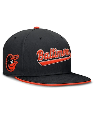 Nike Men's Black Baltimore Orioles True Performance Fitted Hat