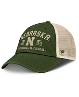 Fanatics Men's Olive Nebraska Huskers Oht Military Appreciation Frontier Trucker Adjustable Hat