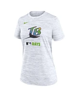 Nike Women's Ash Tampa Bay Rays Alternate Logo Authentic Collection Velocity Performance T-Shirt