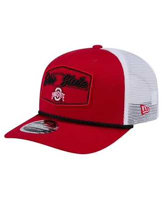 New Era Men's Scarlet Ohio State Buckeyes 9SEVENTY Stretch-Snap Adjustable Hat