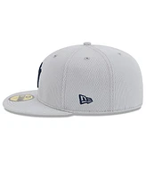 New Era Men's Gray York Yankees 2025 Mlb Clubhouse 59FIFTY Fitted Hat