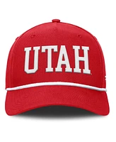 Fanatics Men's Red Utah Utes Foul Ball Rope Adjustable Hat