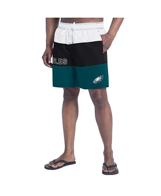 G-iii Sports by Carl Banks Men's Midnight Green/Black Philadelphia Eagles Sunrise Volley Swim Shorts