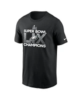 Nike Men's Black Philadelphia Eagles Super Bowl Lix Champions Supplemental T-Shirt