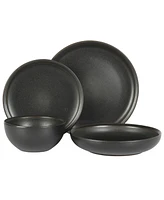 Gibson Elite Beckett Stoneware Matte Reactive Glaze 16 Pc. Dinnerware Set, Service for 4