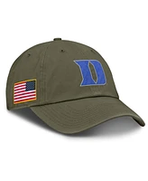 Nike Men's Olive Duke Blue Devils 2024 Military Appreciation Club Adjustable Hat