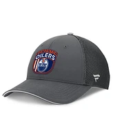 Fanatics Men's Gray Edmonton Oilers Authentic Pro Home Ice Trucker Adjustable Hat