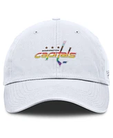 Fanatics Men's White Washington Capitals Pride Adjustable Hat