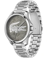 Lacoste Men's Le Croc Silver Tone Stainless Steel Bracelet Watch, 43mm