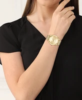 Lacoste Women's Crocodelle Gold Tone Stainless Steel Mesh Bracelet Watch