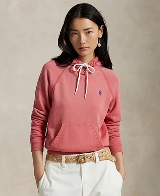 Polo Ralph Lauren Women's Shrunken Fit Fleece Hoodie Sweatshirt