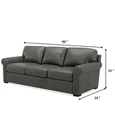 Radley Roll Arm 86" Leather Sofa, Exclusively at Macy's