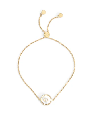 Coach Signature Mother of Pearl Coin Slider Bracelet