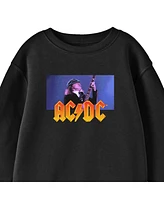 Acdc Logo and Angus Young Youth Black Crew Neck Sweatshirt-xl