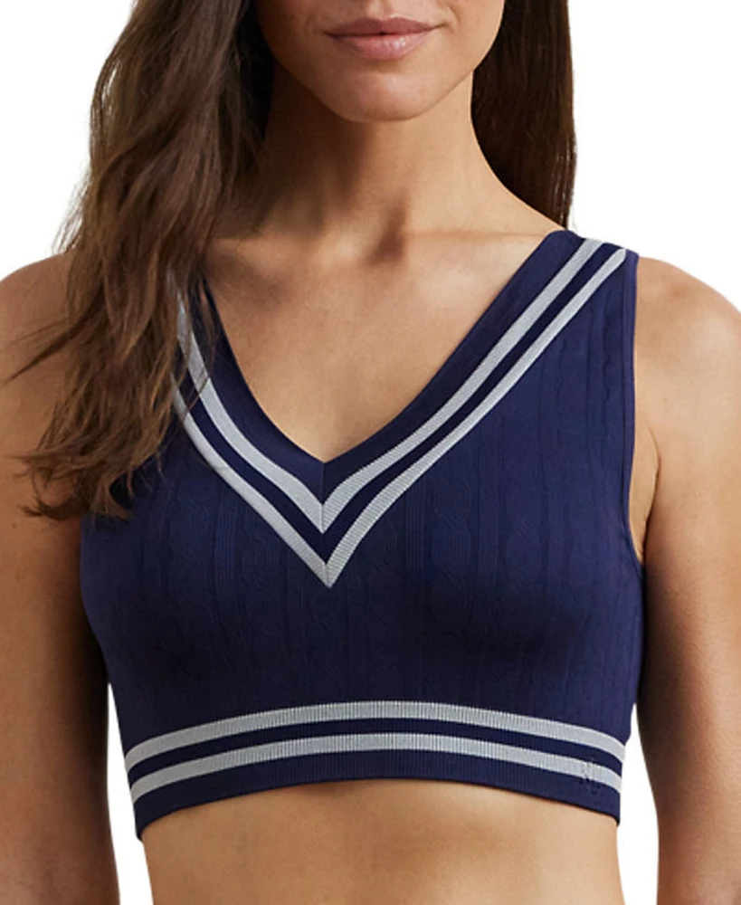 Lauren Ralph Women's Cricket Cable-Texture Longline Bralette 4L0189