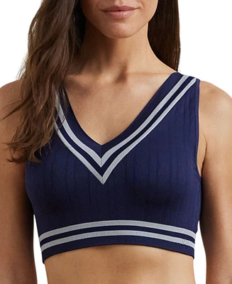 Lauren Ralph Women's Cricket Cable-Texture Longline Bralette 4L0189