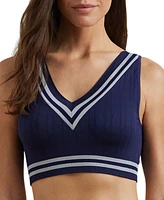 Lauren Ralph Women's Cricket Cable-Texture Longline Bralette 4L0189