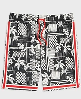 Mode of One Men's Vacation Palm 7" Mesh Shorts, Exclusively at Macy's