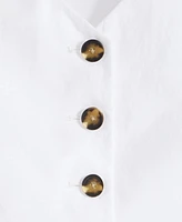On 34th Women's Linen-Blend Longline Vest, Exclusively at Macy's