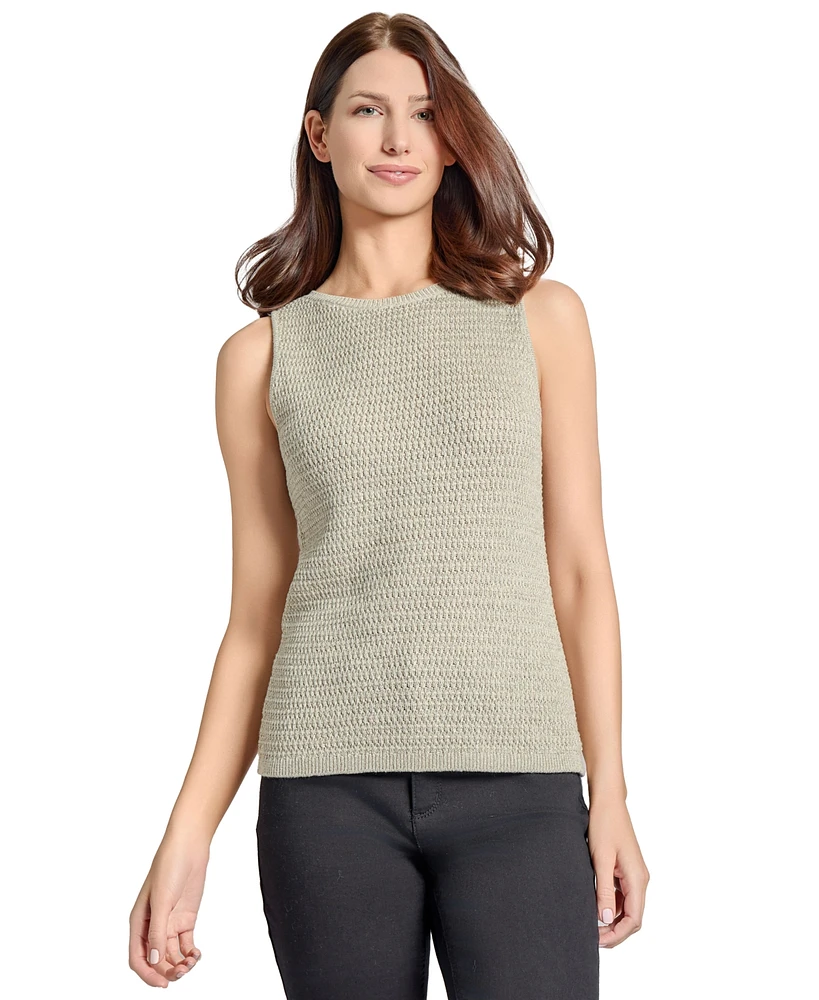 Jones New York Women's Metallic Straight-Neck Tank Top