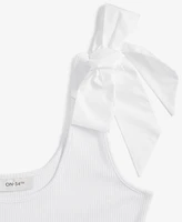 On 34th Women's Ribbed Bow-Shoulder Tank Top, Exclusively at Macy's