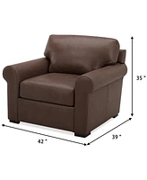 Radley Roll Arm 38" Leather Chair, Exclusively at Macy's