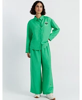 Chinti and Parker Women's & Linen-Cotton Peanuts Racquet Club Trousers