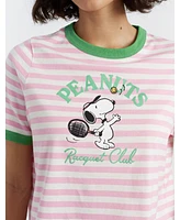 Chinti & Parker Women's Cotton Peanuts Racquet Club T-Shirt